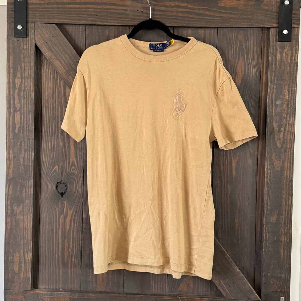Polo Ralph Lauren Men’s Big Pony Cotton Jersey Tee Khaki‎ Size Small
